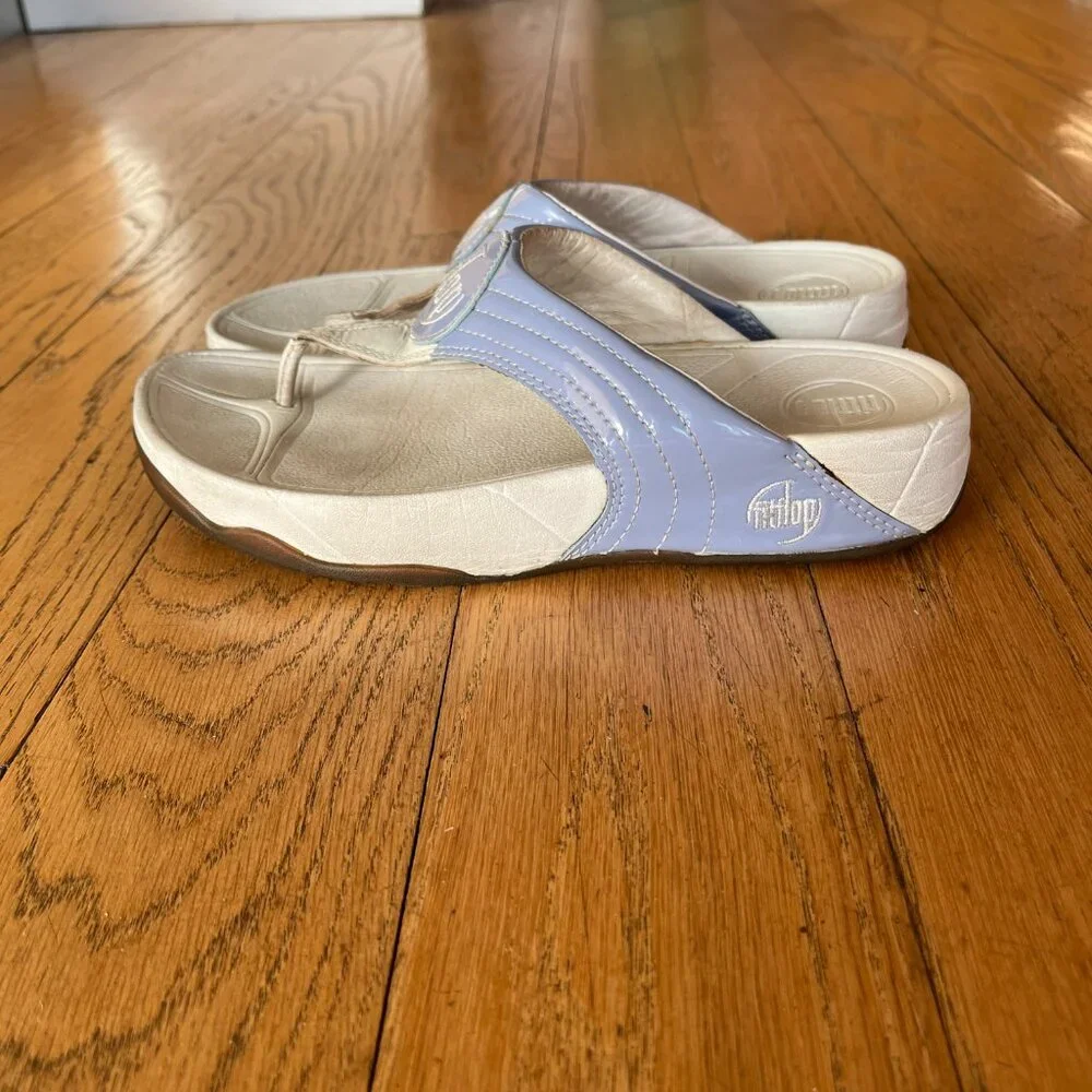 FitFlop Leather Thong Sandals, Size 8